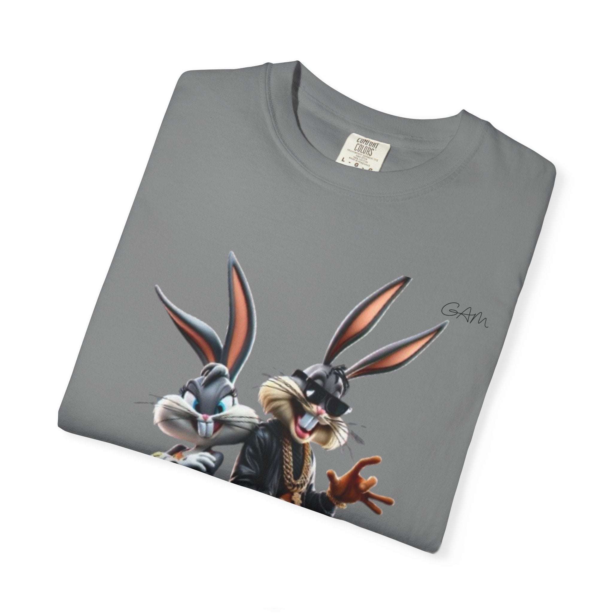 T-Shirt — Stylish Anthropomorphic Bunny Duo Graphic Tee