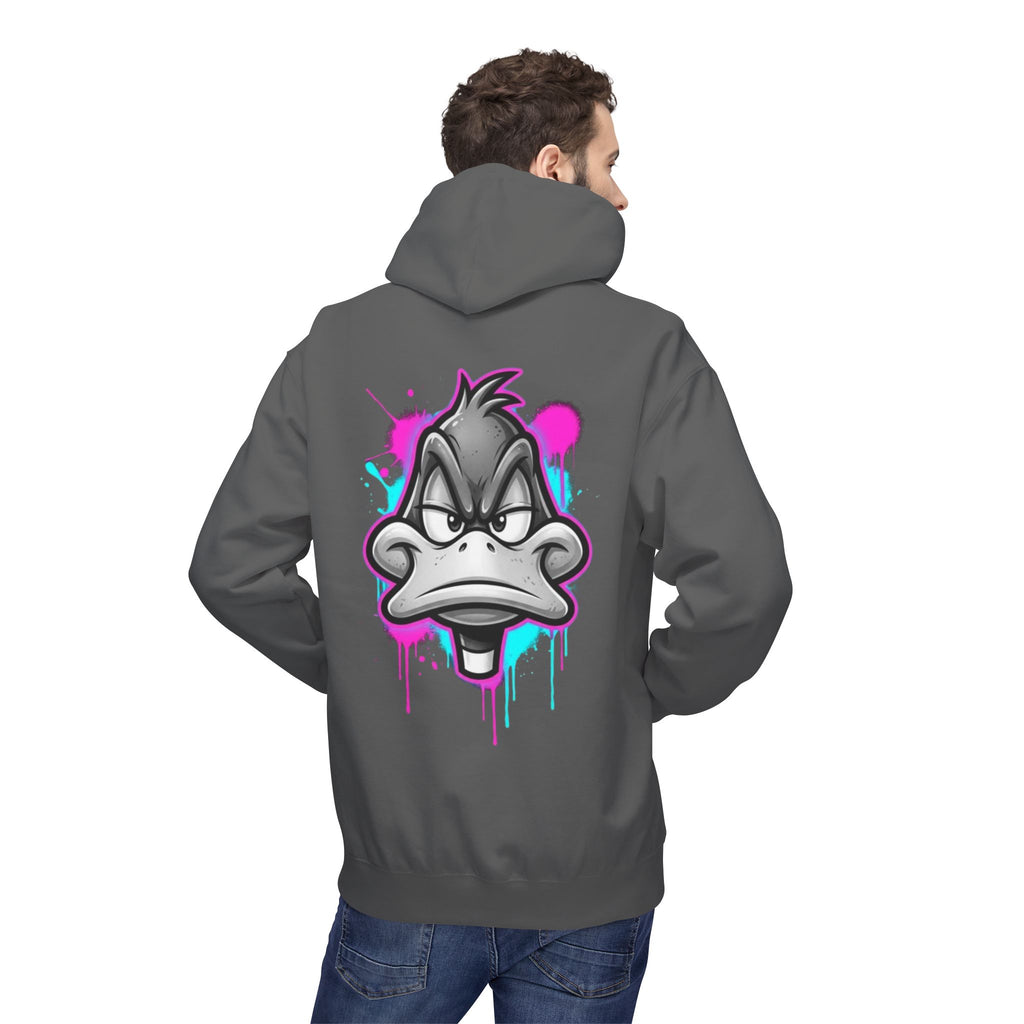 Graffiti Duck Hoodie — Drip Art Cartoon Pullover