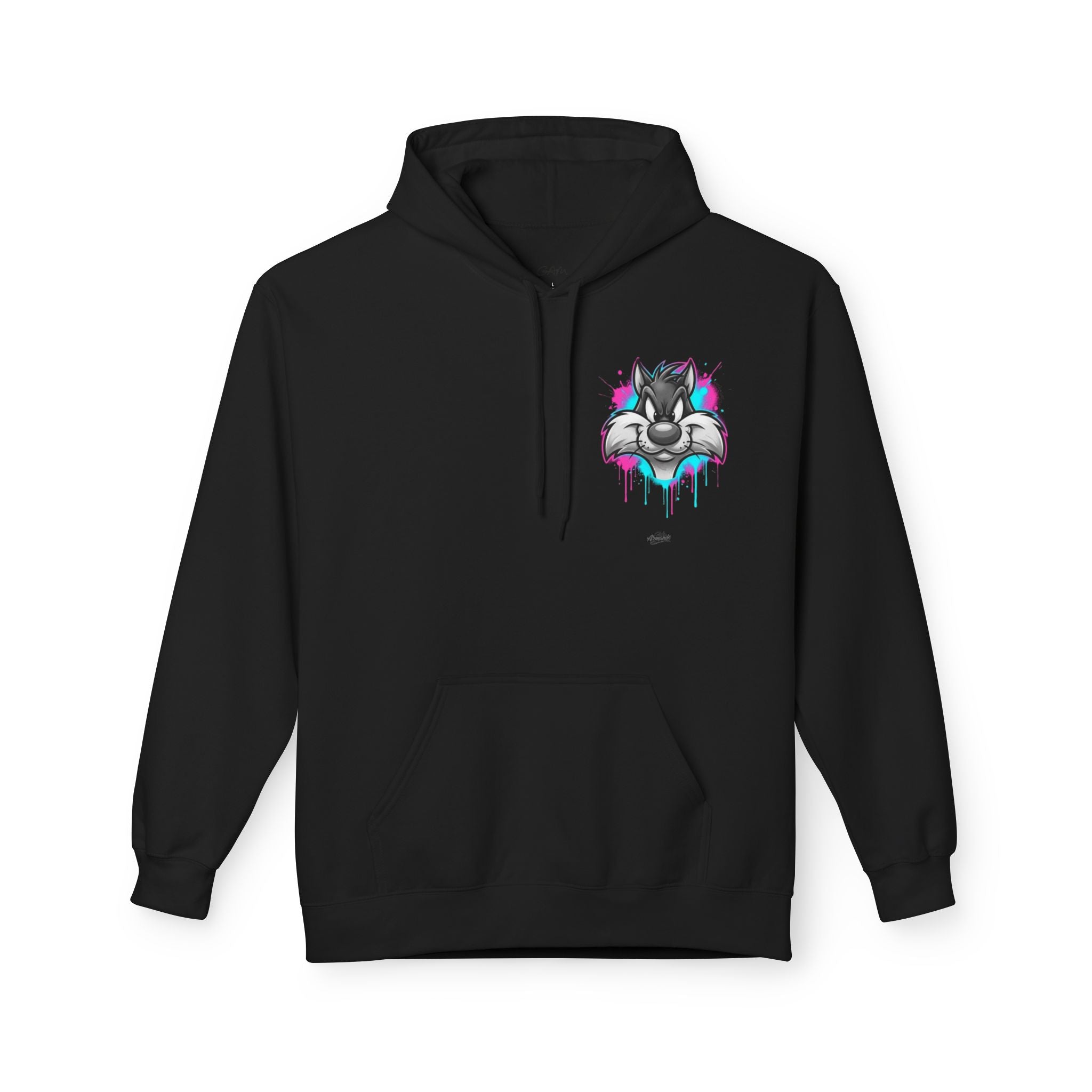 Graffiti Duck Hoodie — Drip Art Cartoon Pullover