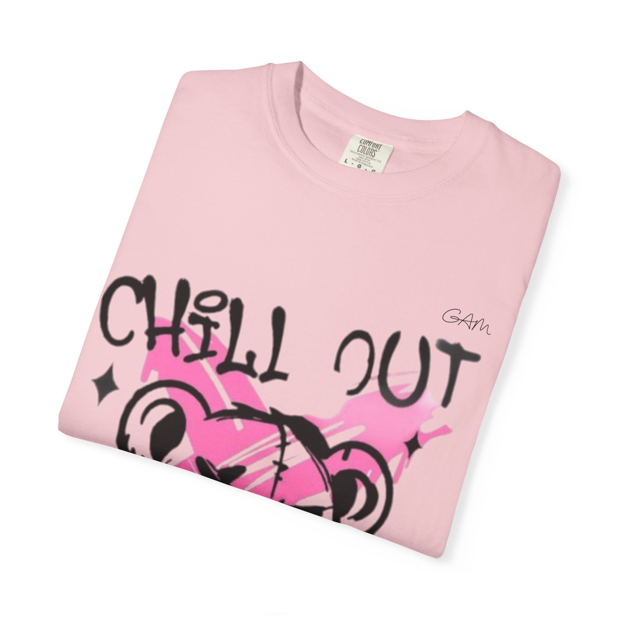Chill Out Bear T-Shirt — Pink Graffiti Streetwear Tee