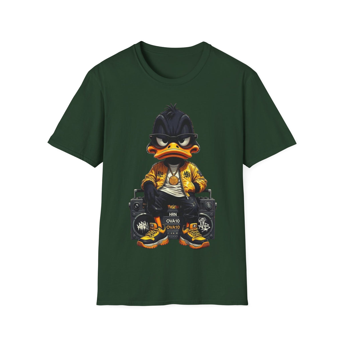 Streetwear Duck Graphic T-Shirt — Cool Urban Hip-Hop Cartoon Tee