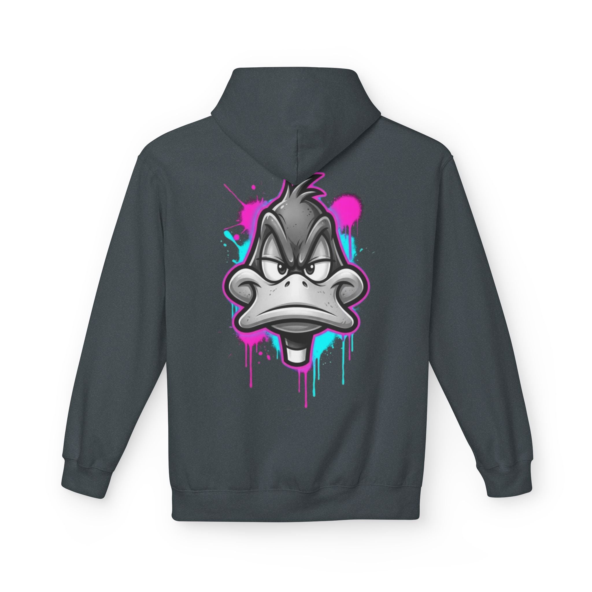 Graffiti Duck Hoodie — Drip Art Cartoon Pullover
