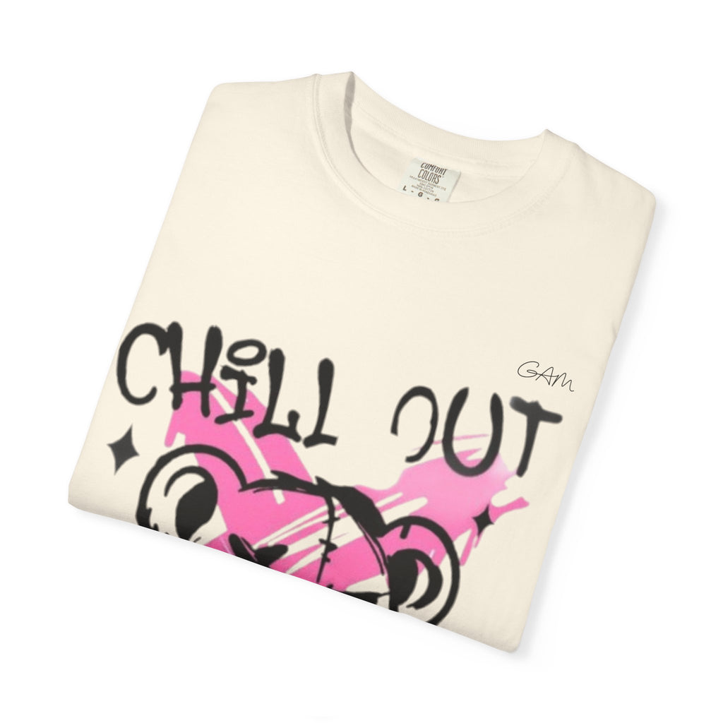 Chill Out Bear T-Shirt — Pink Graffiti Streetwear Tee