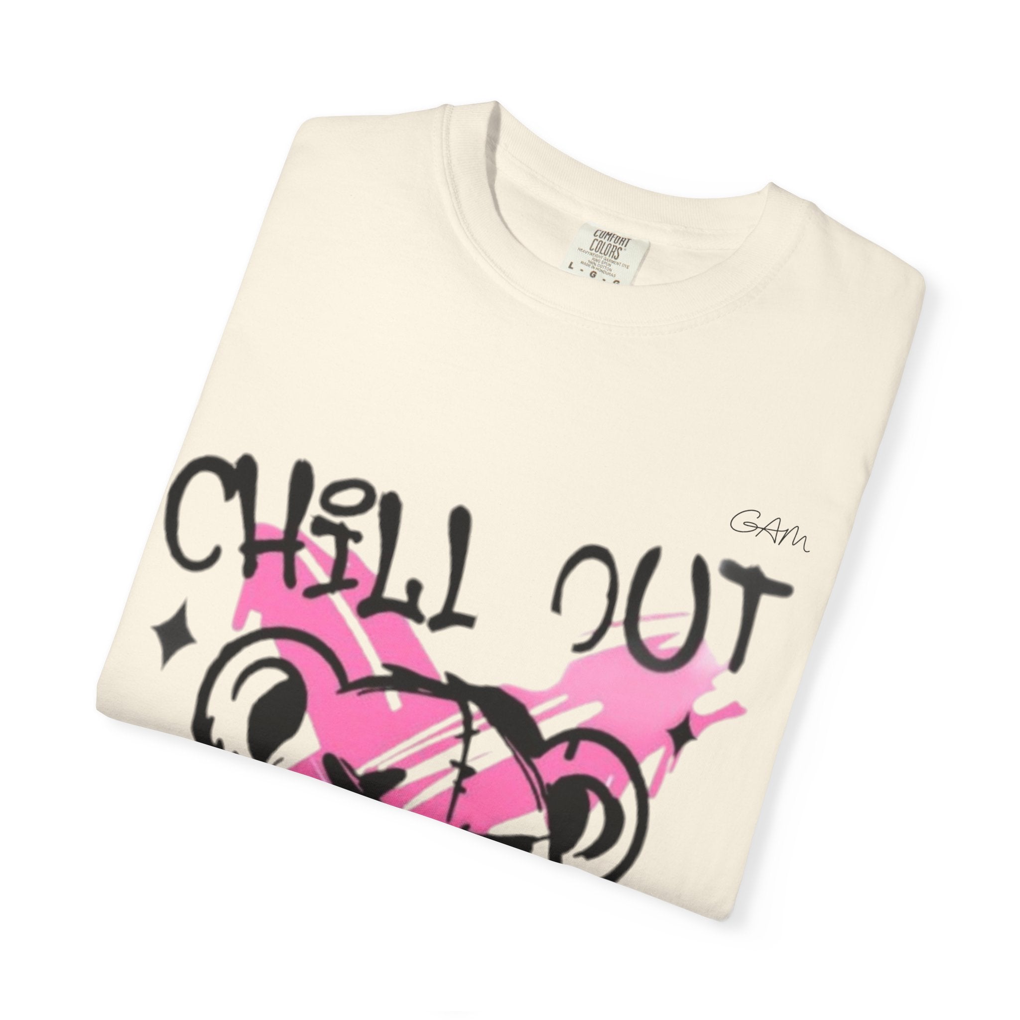 Chill Out Bear T-Shirt — Pink Graffiti Streetwear Tee