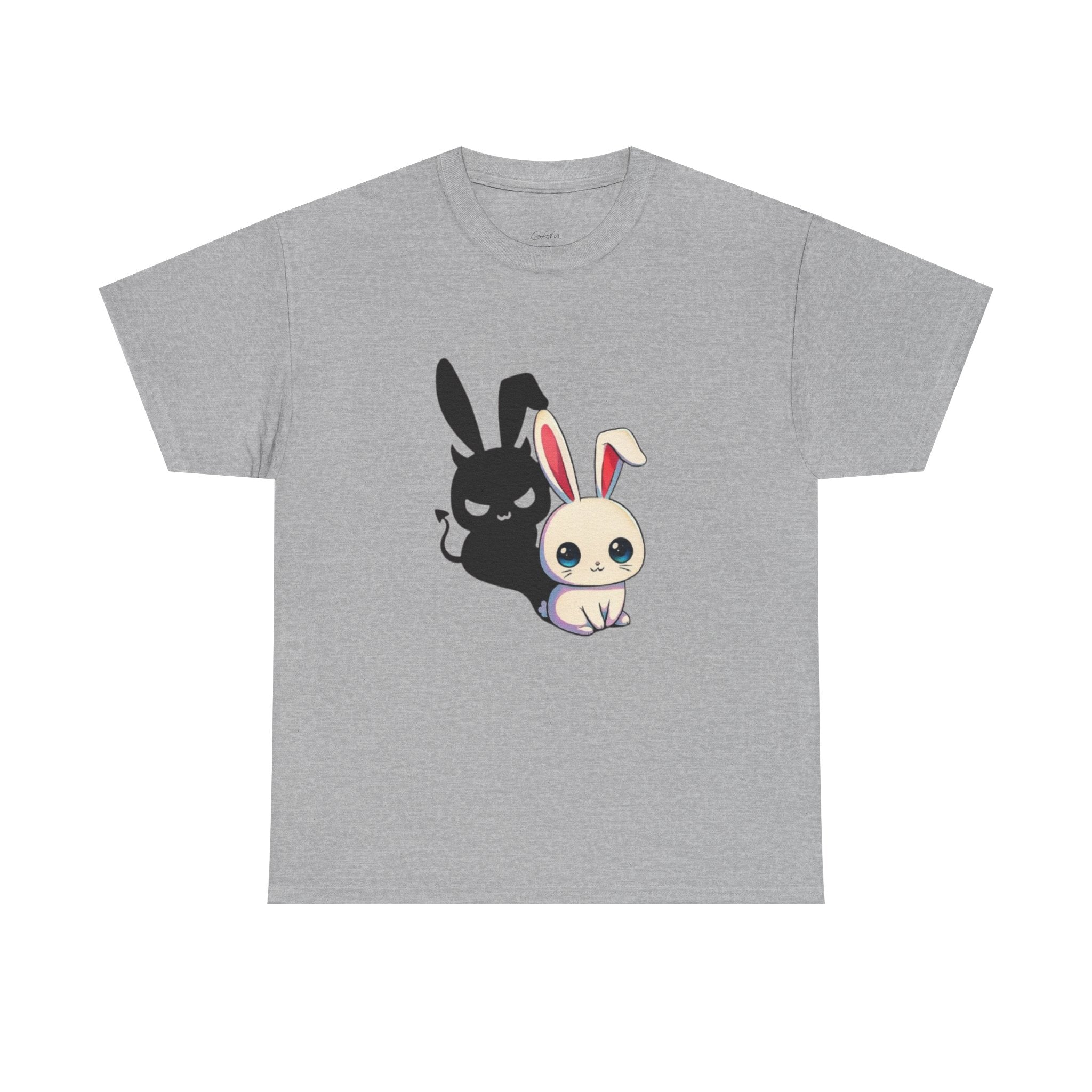 Cute Kawaii Bunny Duo T-Shirt – Light & Dark Rabbit Graphic Tee