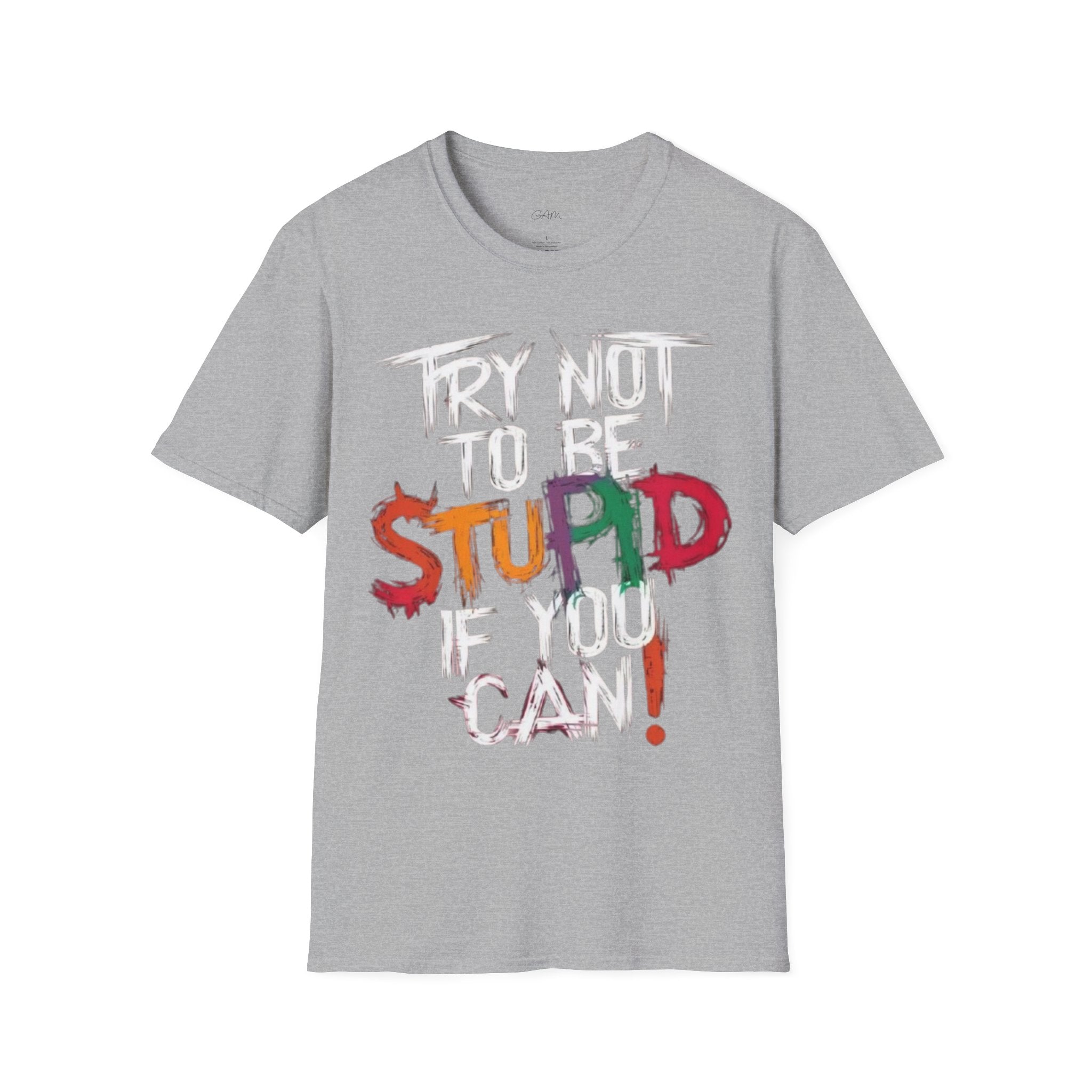 Try Not to Be Stupid If You Can T-Shirt — Funny Graphic Tee