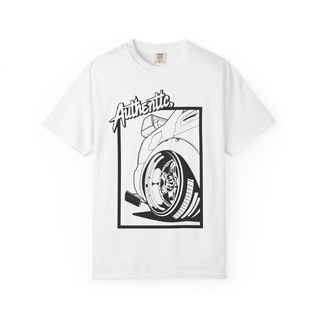 Car Enthusiast T-Shirt — 'Authentic' Wheel Graphic Tee