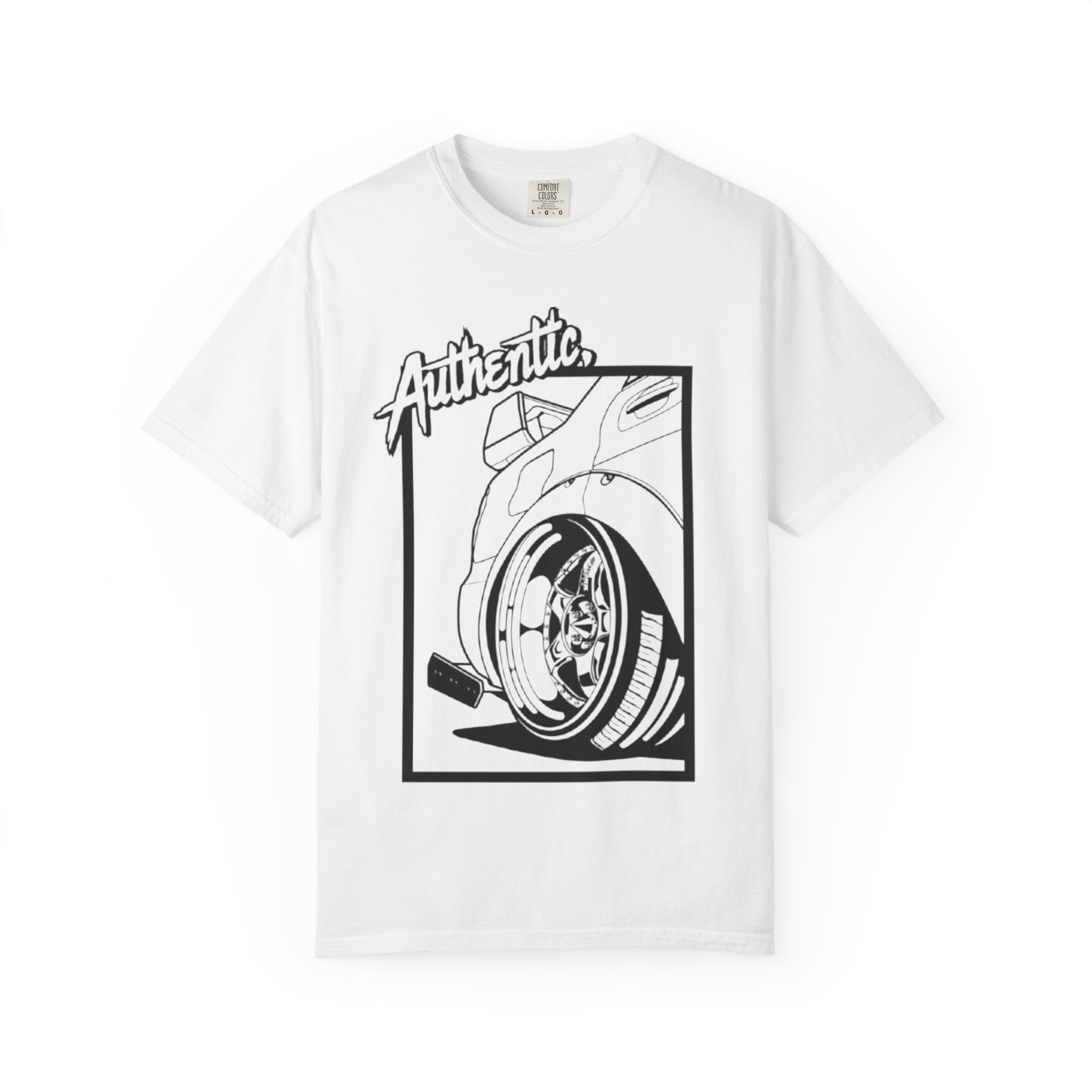 Car Enthusiast T-Shirt — 'Authentic' Wheel Graphic Tee