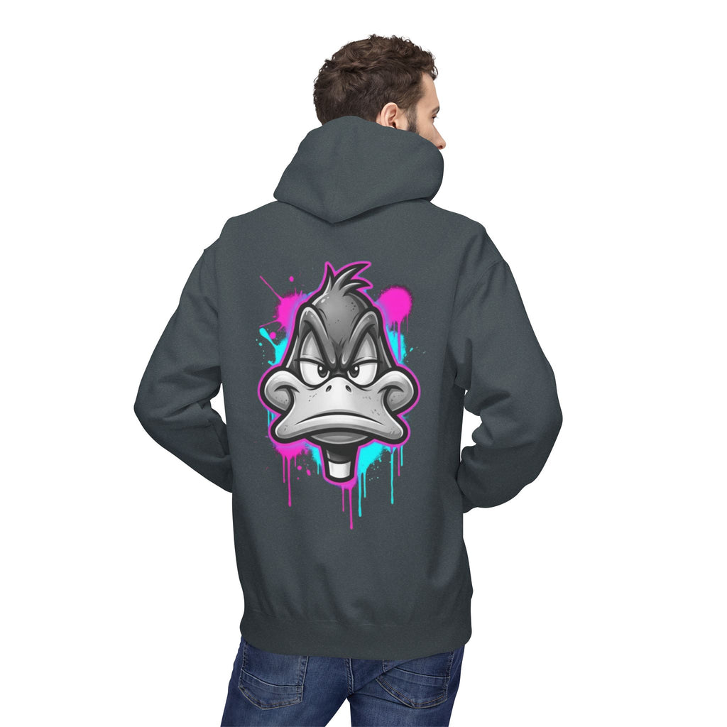 Graffiti Duck Hoodie — Drip Art Cartoon Pullover