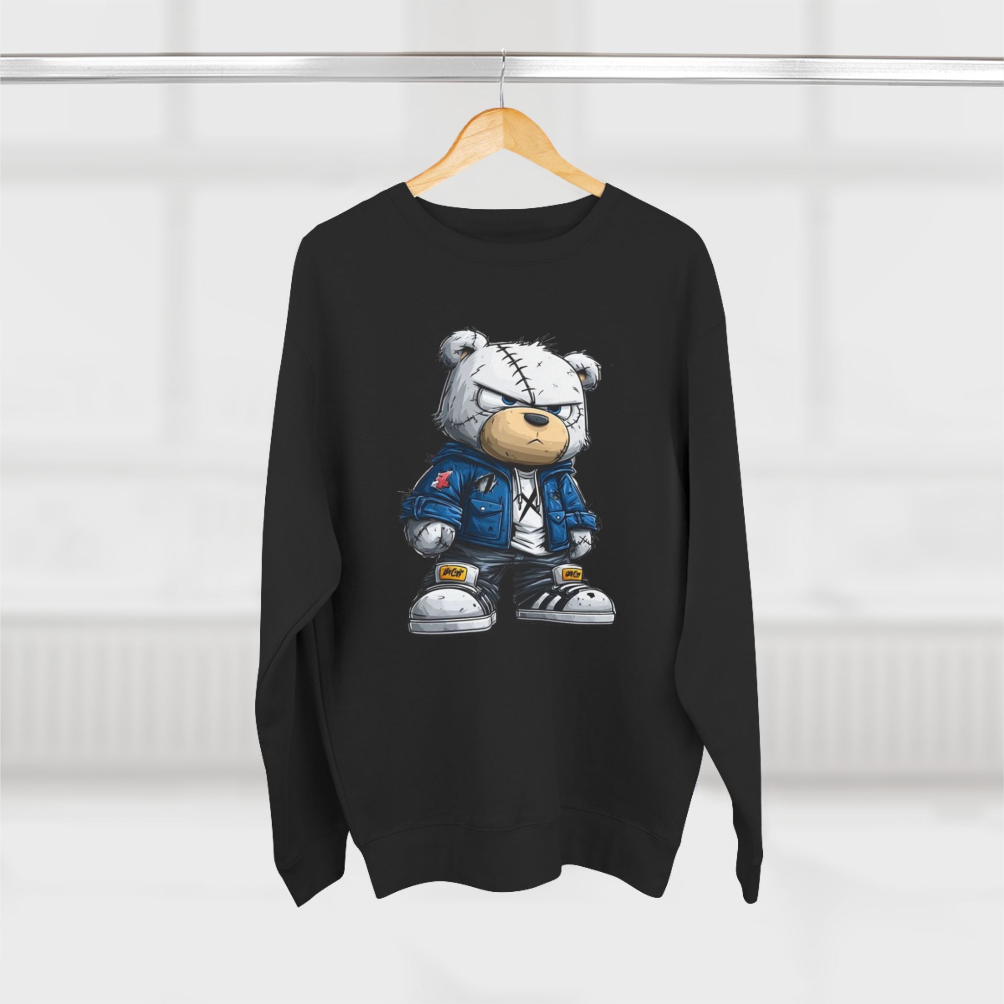 Streetwear Teddy Sweatshirt — Cool Teddy Bear Graphic Crewneck