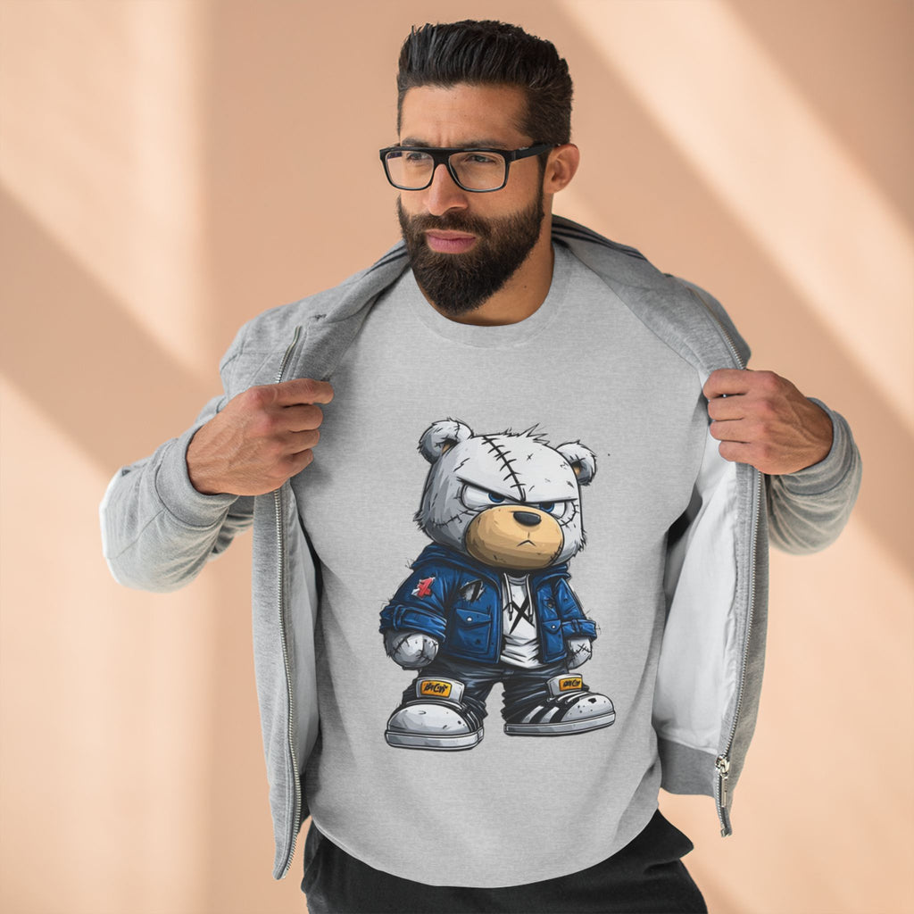Streetwear Teddy Sweatshirt — Cool Teddy Bear Graphic Crewneck