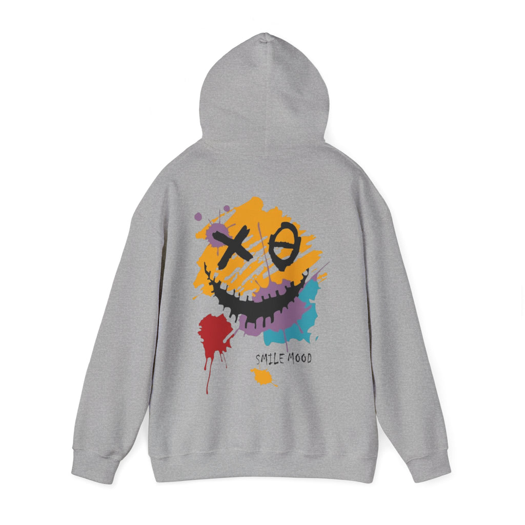 Hoodie — Colorful Grunge Smiley 'Smile Mood' Graphic Hoodie