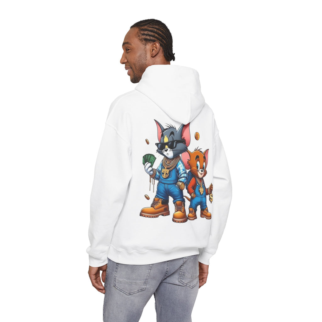 Hoodie — 'Tom & Jerry' Streetwear Cartoon Hoodie (Money Crew Back Print)