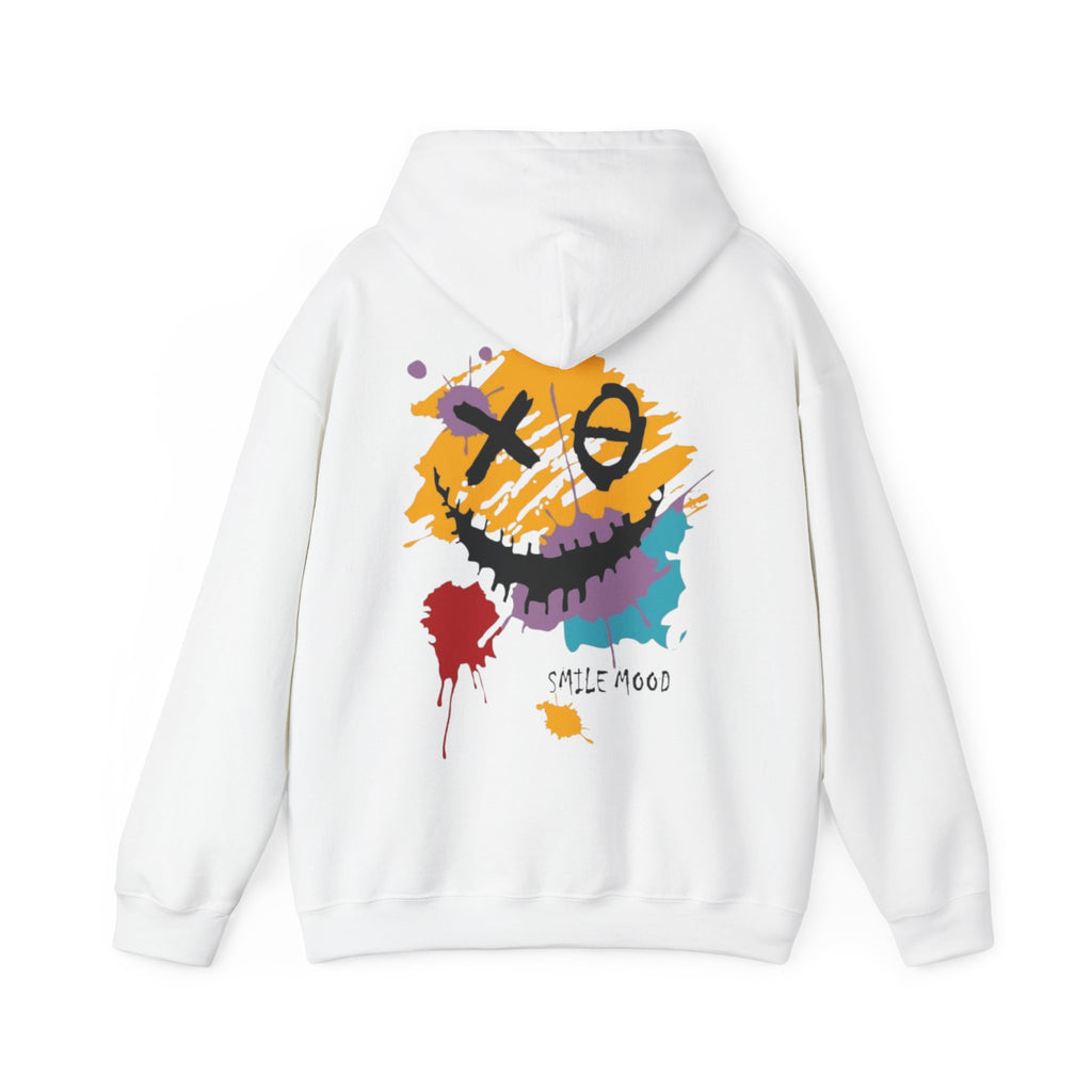 Hoodie — Colorful Grunge Smiley 'Smile Mood' Graphic Hoodie