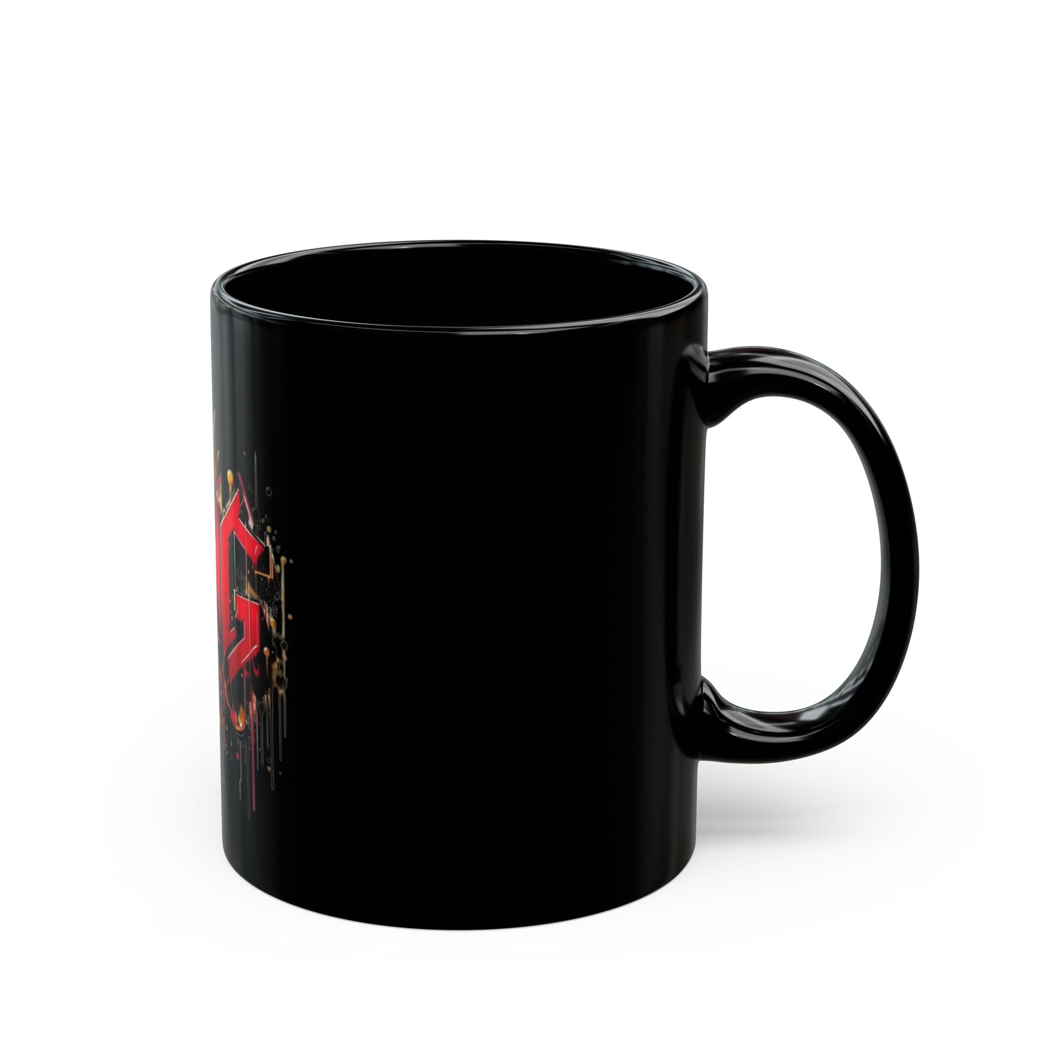 King Graffiti Black Mug — Urban Crowned 'KING' Coffee Cup (11oz & 15oz)