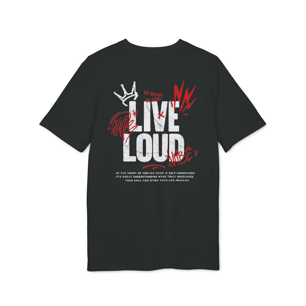 Live Loud Graphic T-Shirt — Grunge Ace of Spades Design