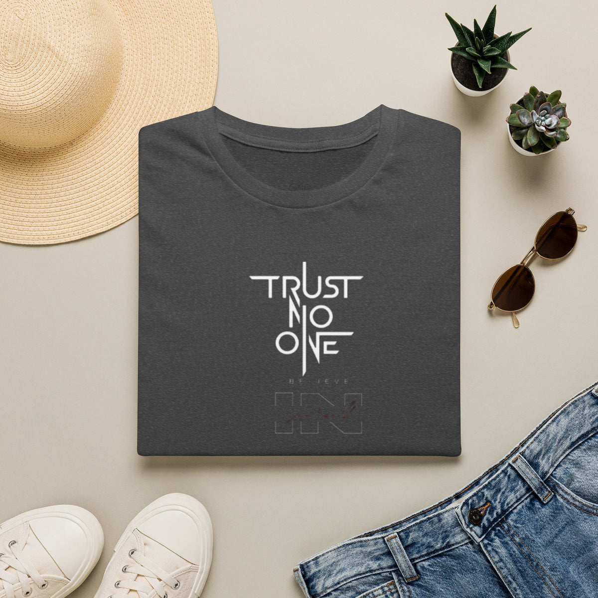 Trust No One Tee — Anonymous Hacker Graphic T-Shirt