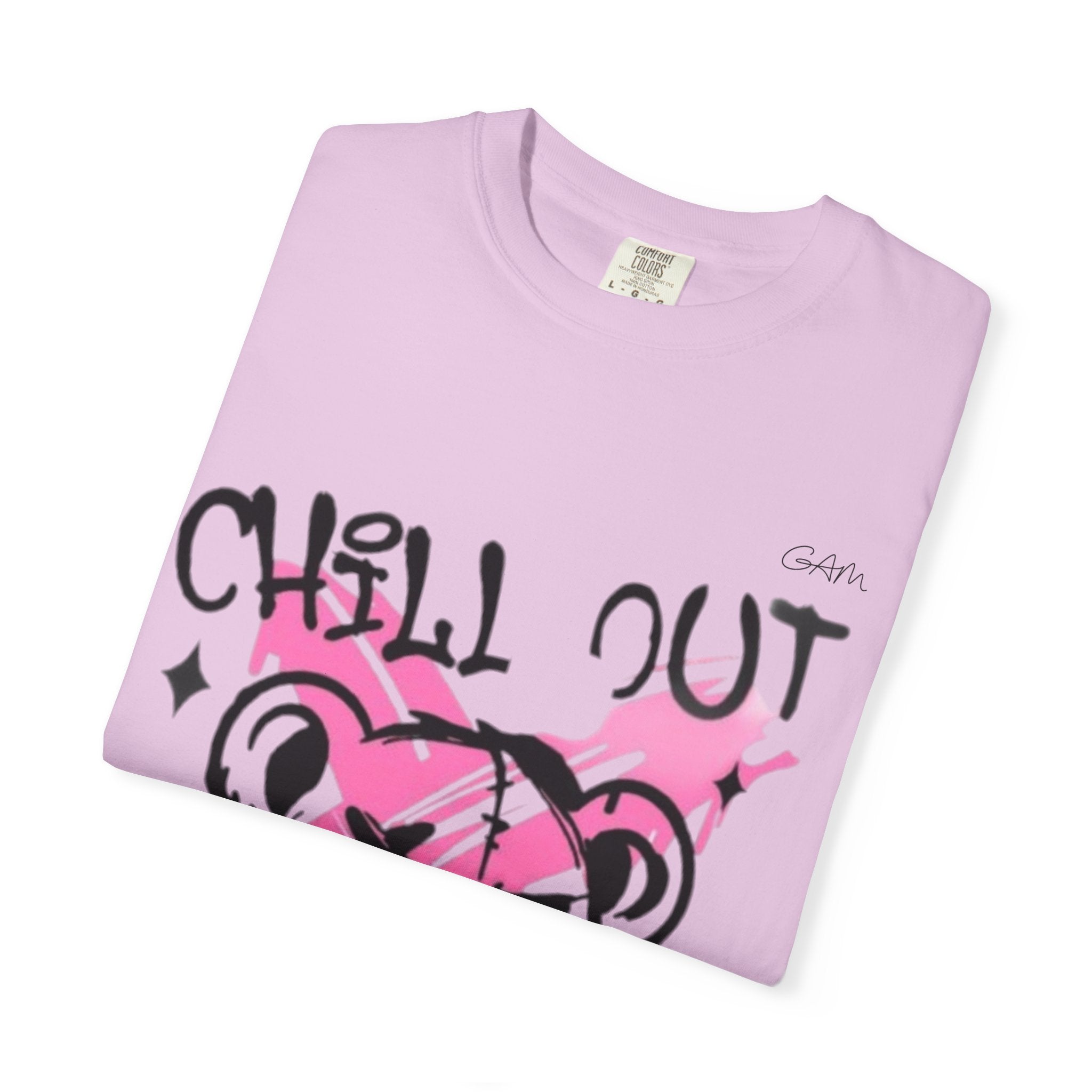 Chill Out Bear T-Shirt — Pink Graffiti Streetwear Tee