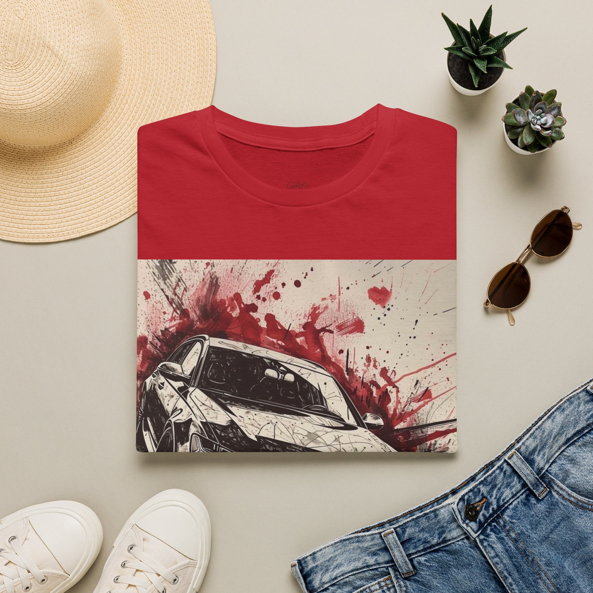 Sports Car Graphic T-Shirt — Red Splash Racing Tee