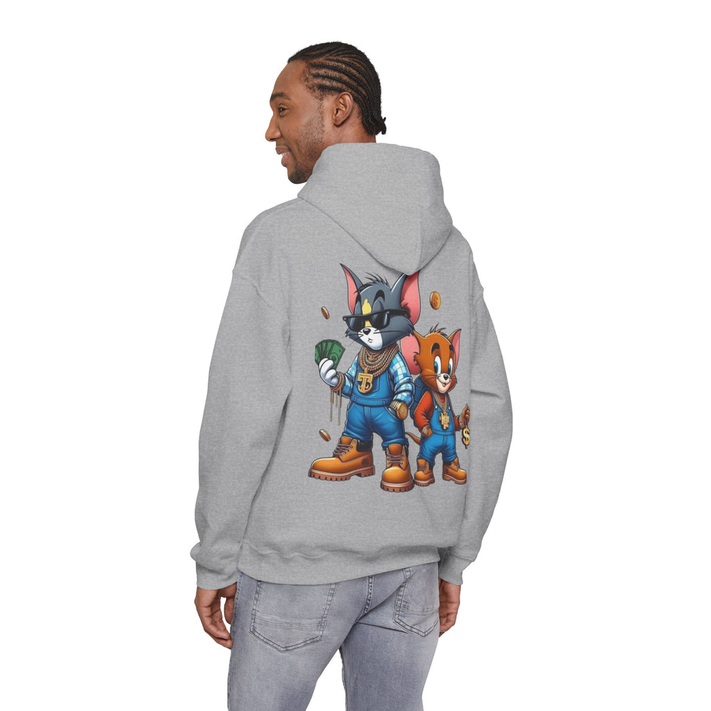 Hoodie — 'Tom & Jerry' Streetwear Cartoon Hoodie (Money Crew Back Print)
