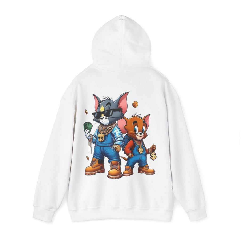 Hoodie — 'Tom & Jerry' Streetwear Cartoon Hoodie (Money Crew Back Print)