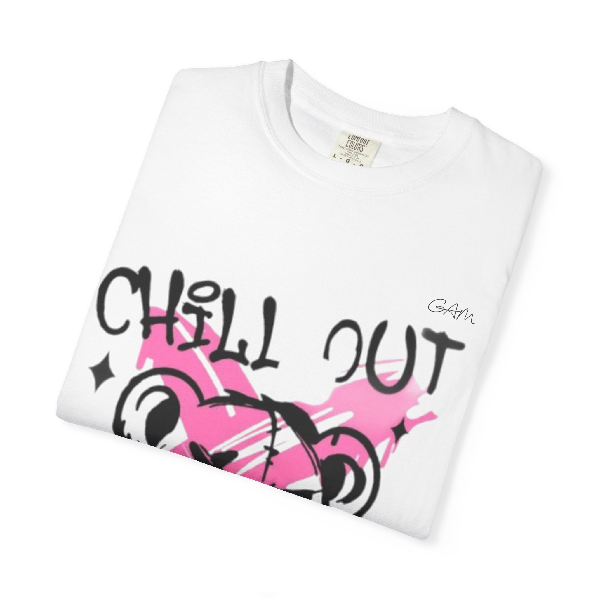Chill Out Bear T-Shirt — Pink Graffiti Streetwear Tee