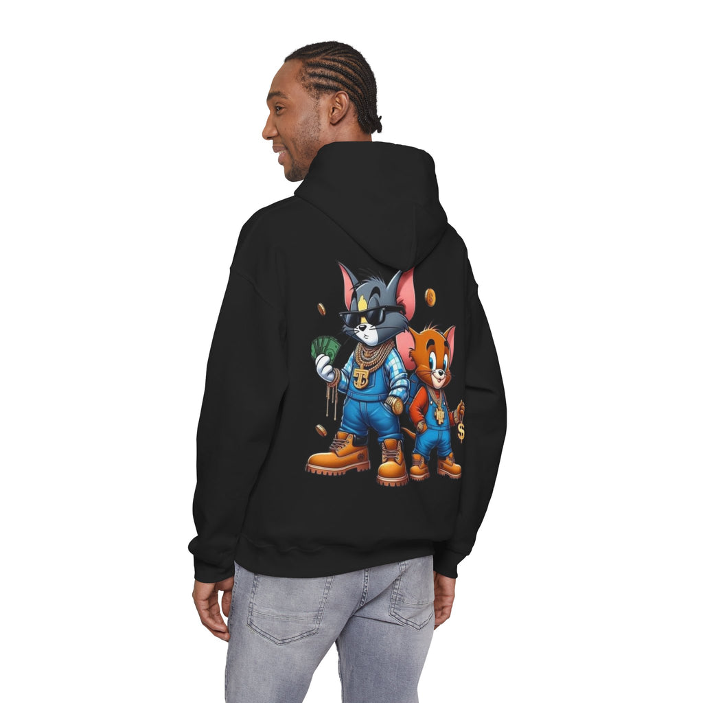 Hoodie — 'Tom & Jerry' Streetwear Cartoon Hoodie (Money Crew Back Print)