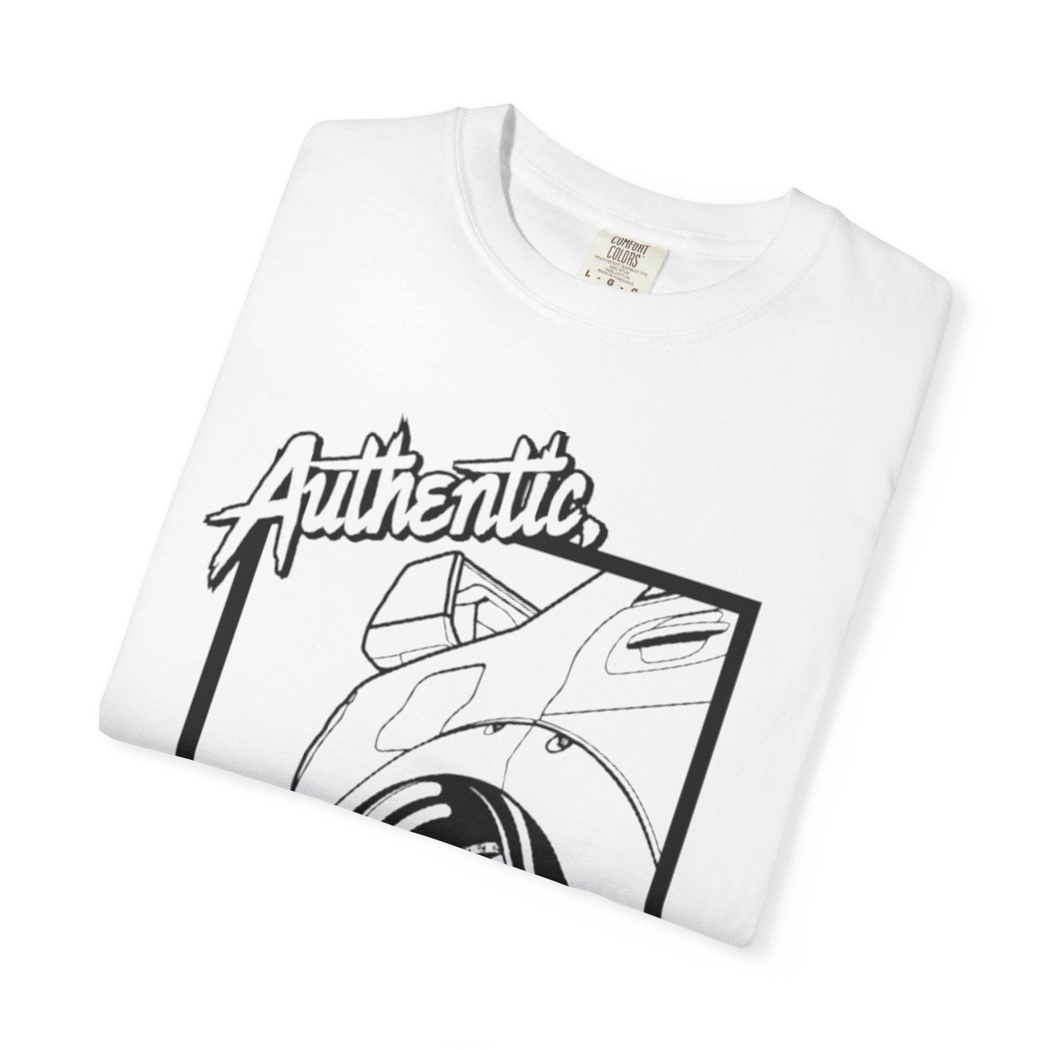 Car Enthusiast T-Shirt — 'Authentic' Wheel Graphic Tee