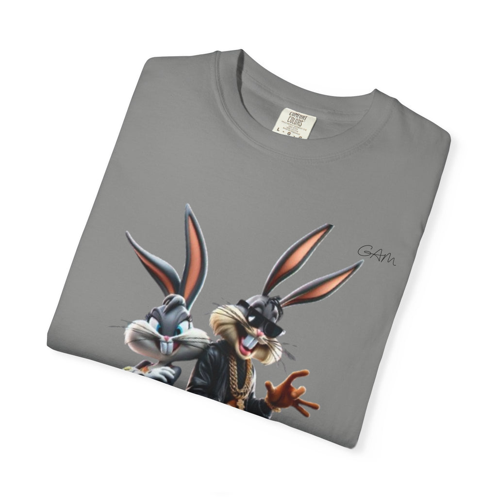 T-Shirt — Stylish Anthropomorphic Bunny Duo Graphic Tee