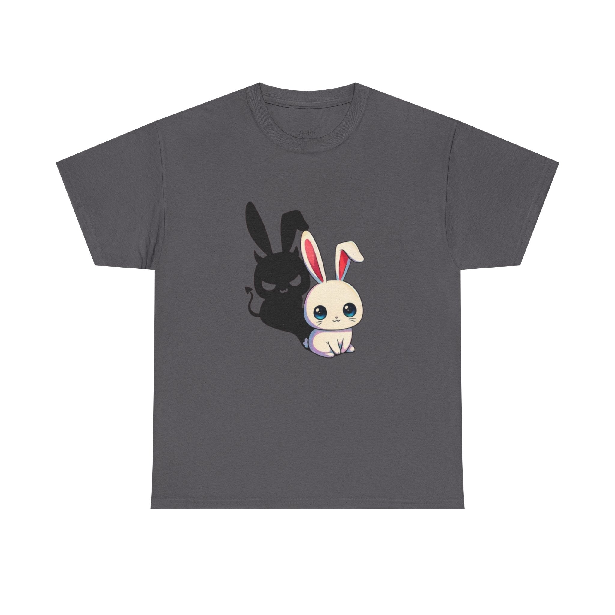 Cute Kawaii Bunny Duo T-Shirt – Light & Dark Rabbit Graphic Tee