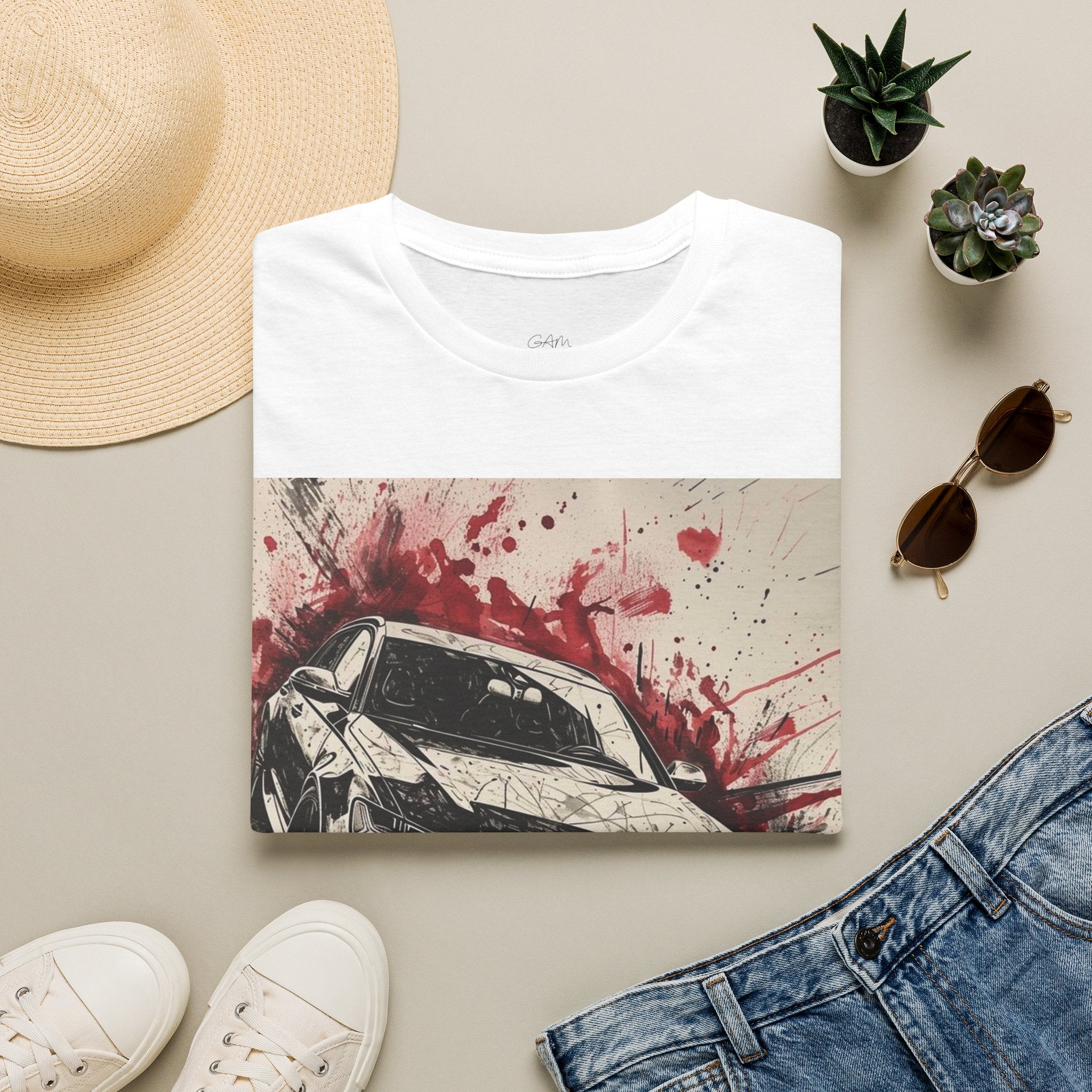 Sports Car Graphic T-Shirt — Red Splash Racing Tee