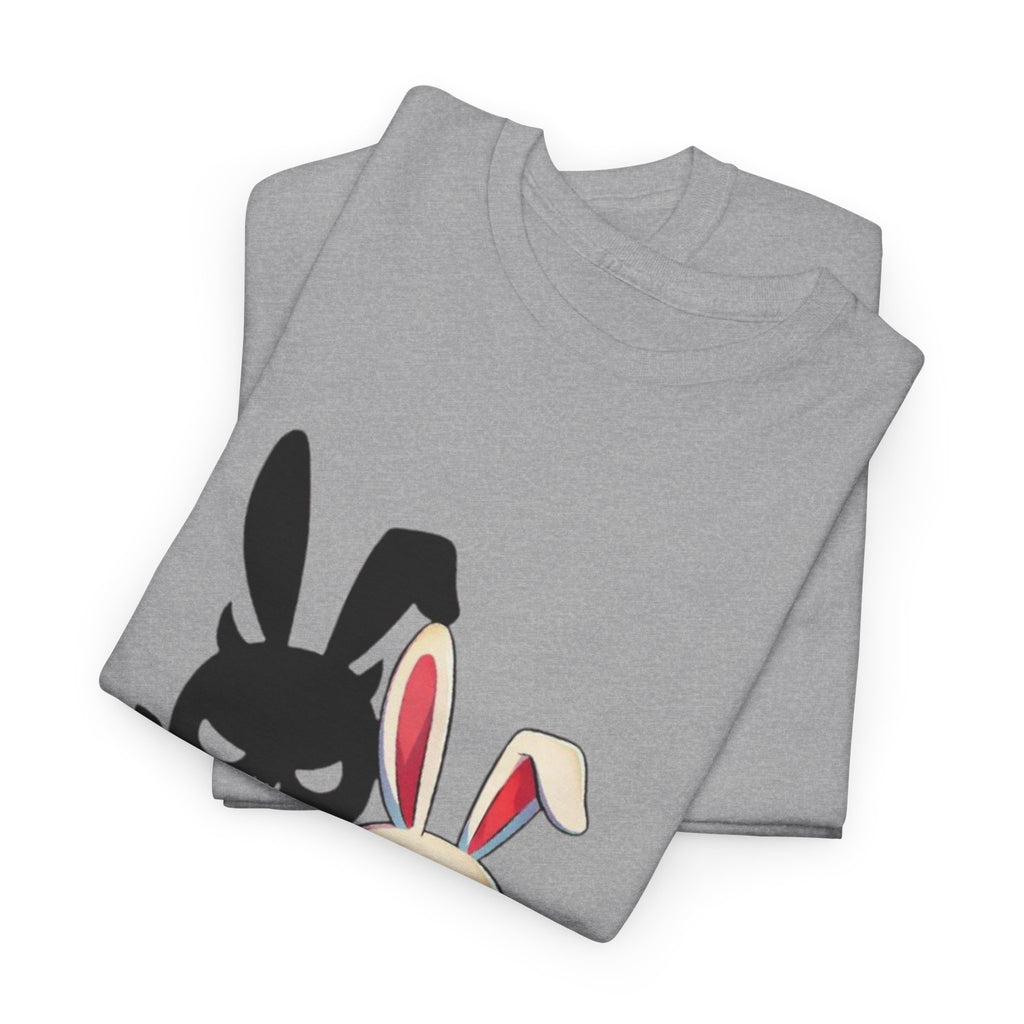 Cute Kawaii Bunny Duo T-Shirt – Light & Dark Rabbit Graphic Tee