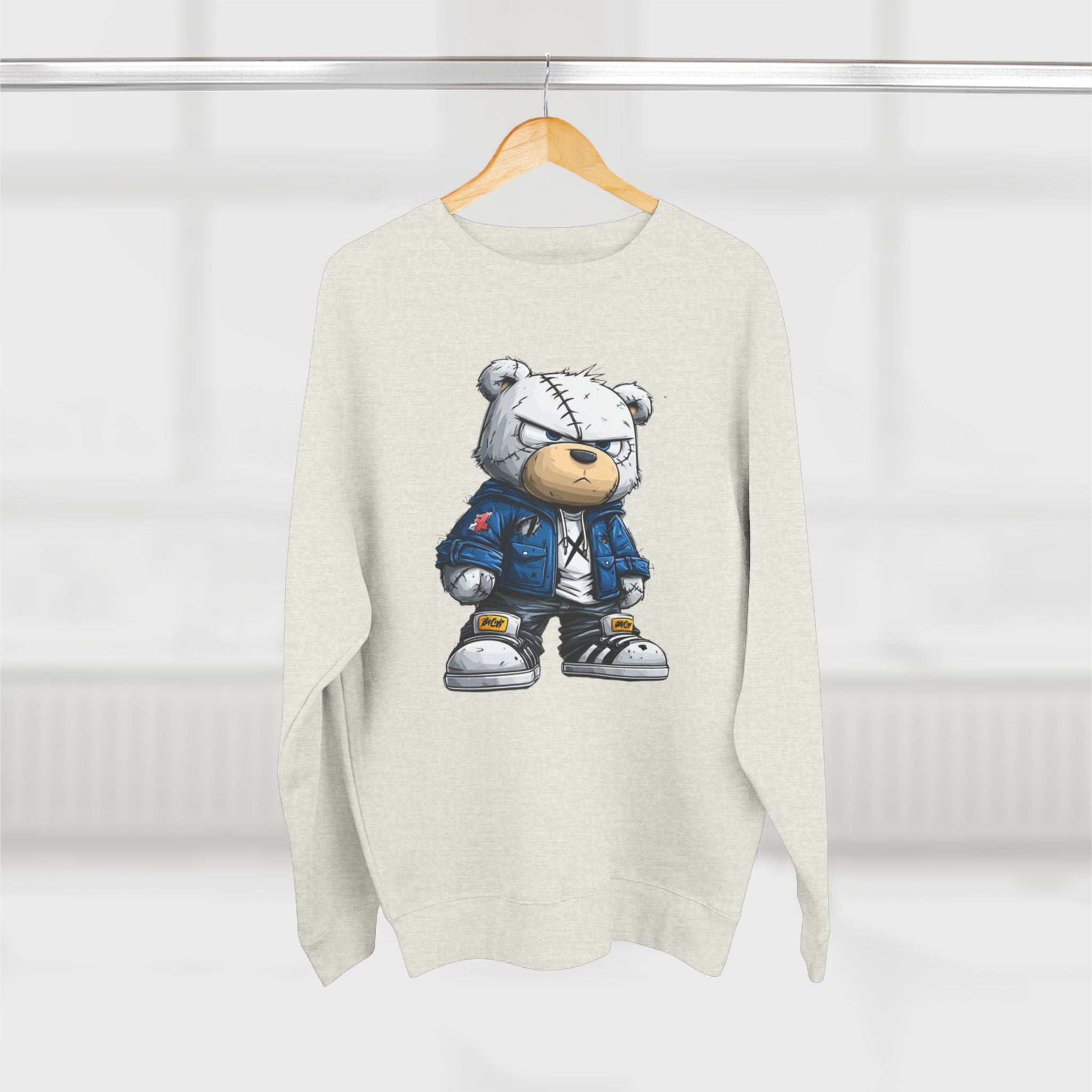 Streetwear Teddy Sweatshirt — Cool Teddy Bear Graphic Crewneck