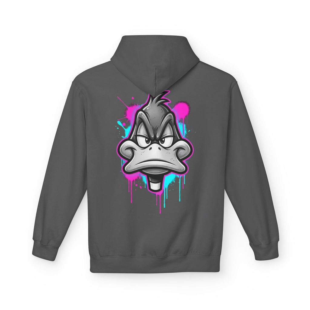Graffiti Duck Hoodie — Drip Art Cartoon Pullover