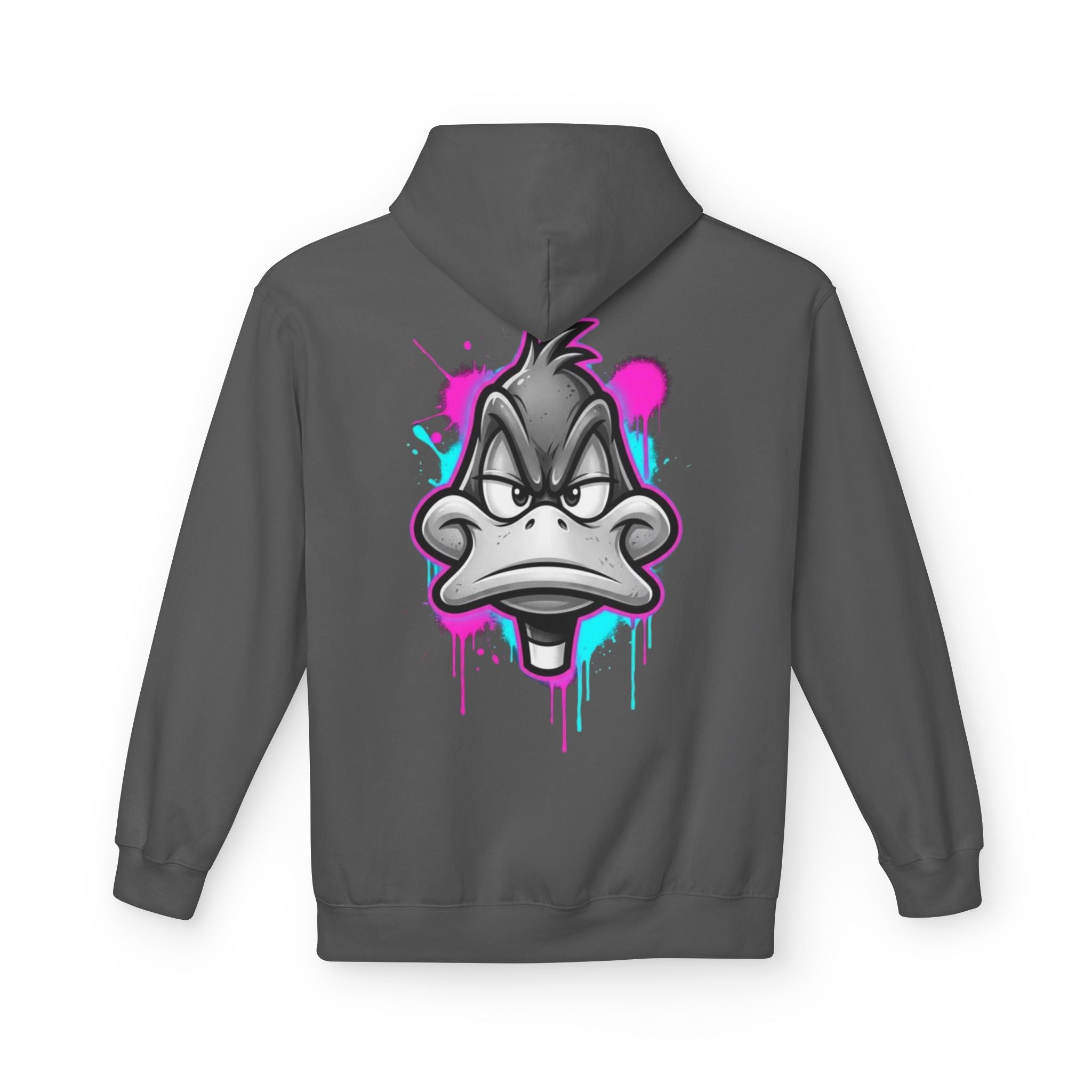 Graffiti Duck Hoodie — Drip Art Cartoon Pullover