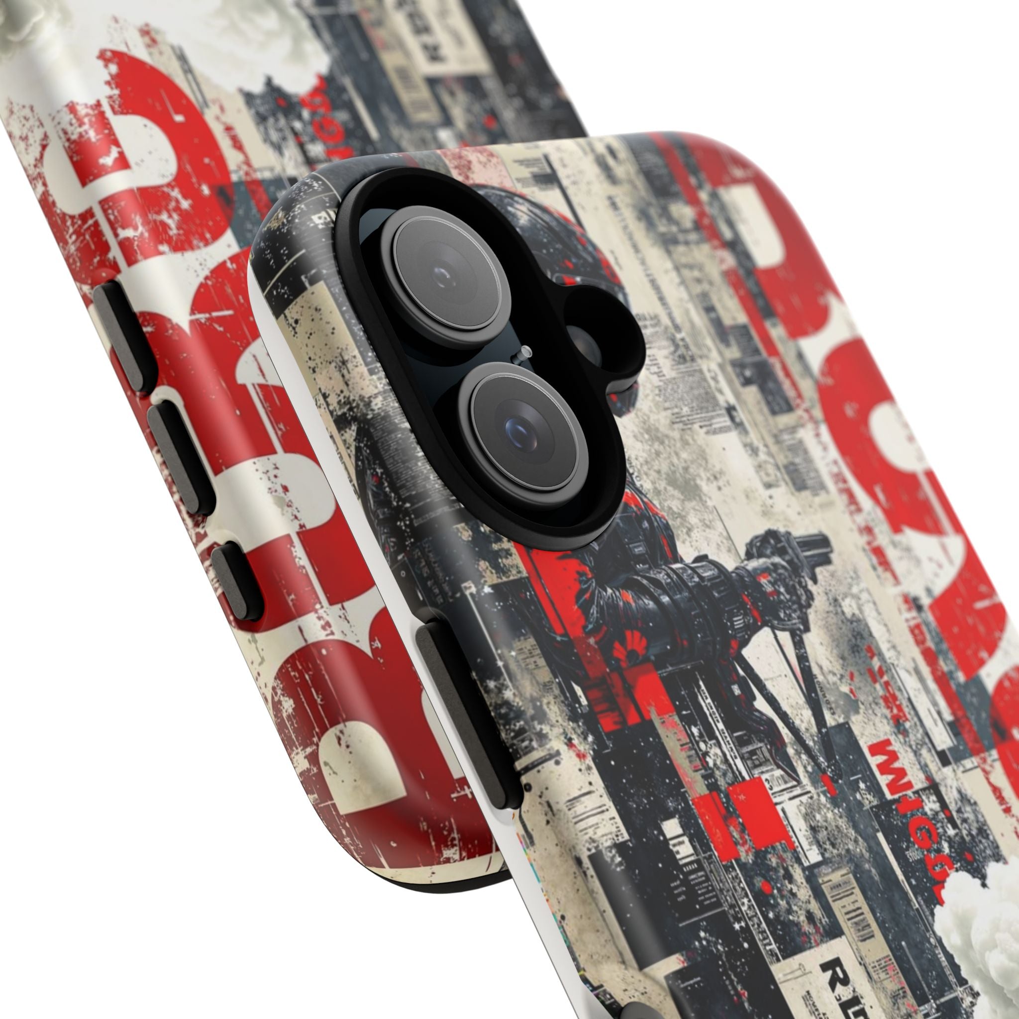 Racing Street Scenes Phone Case — Red Sports Car Urban Speed Design