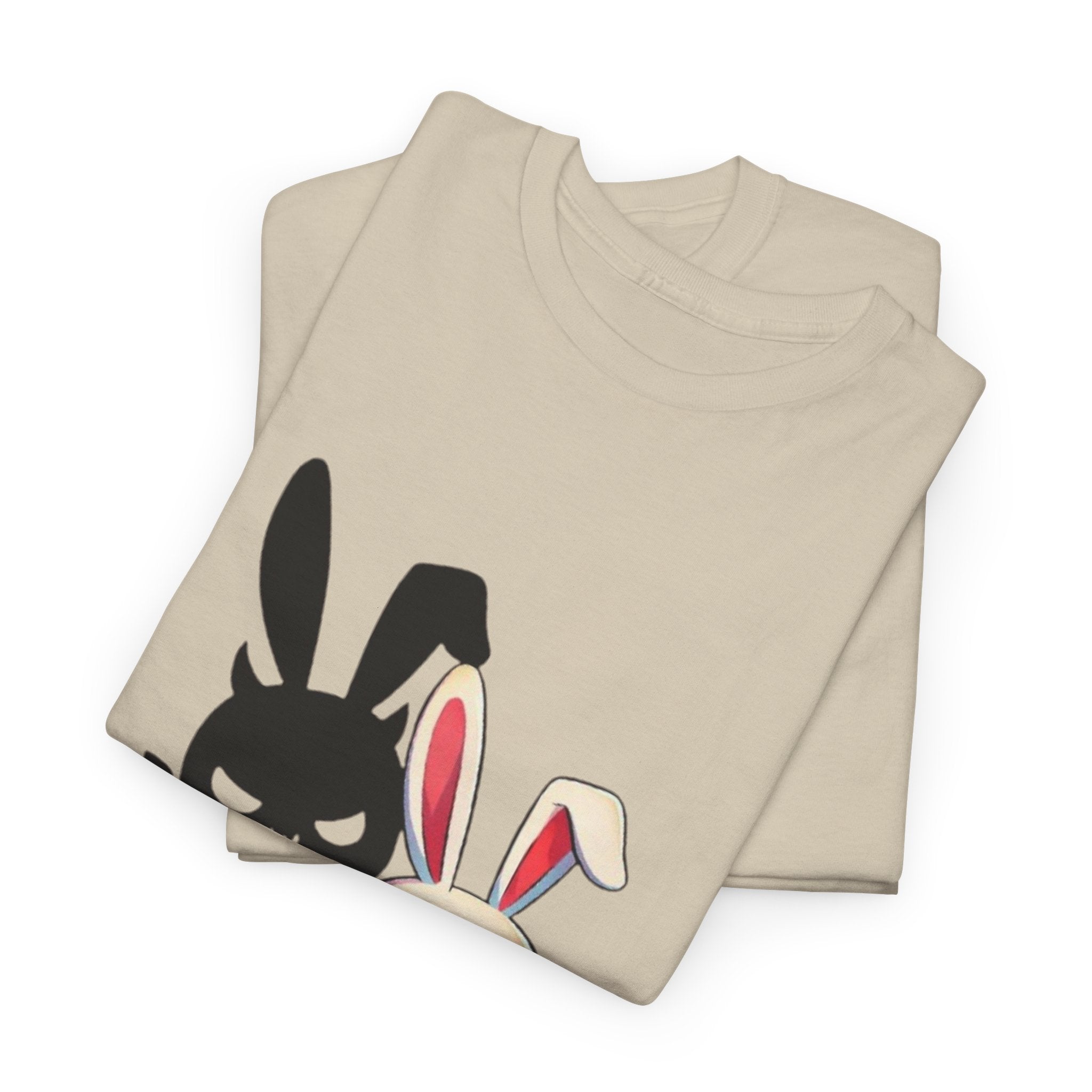 Cute Kawaii Bunny Duo T-Shirt – Light & Dark Rabbit Graphic Tee