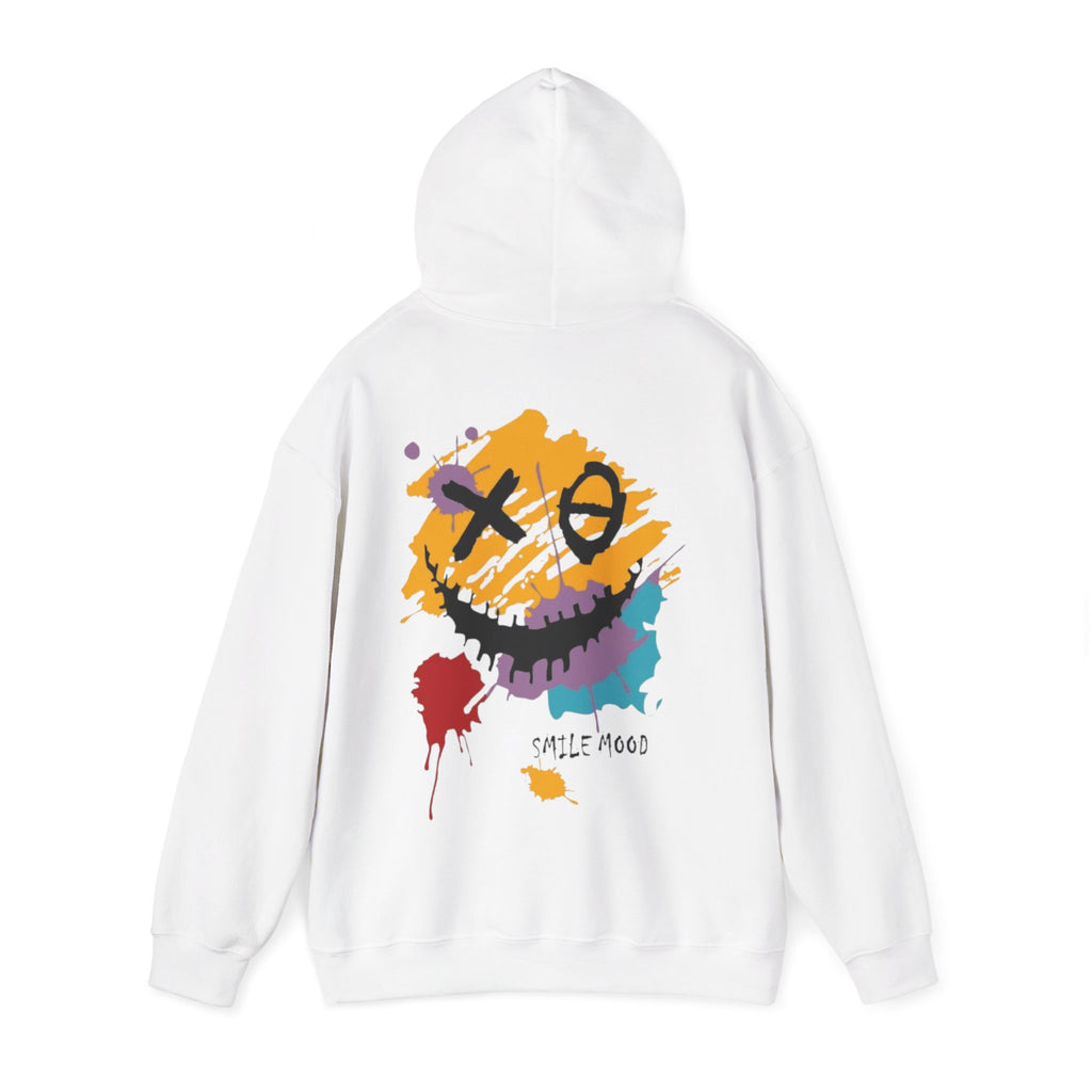 Hoodie — Colorful Grunge Smiley 'Smile Mood' Graphic Hoodie