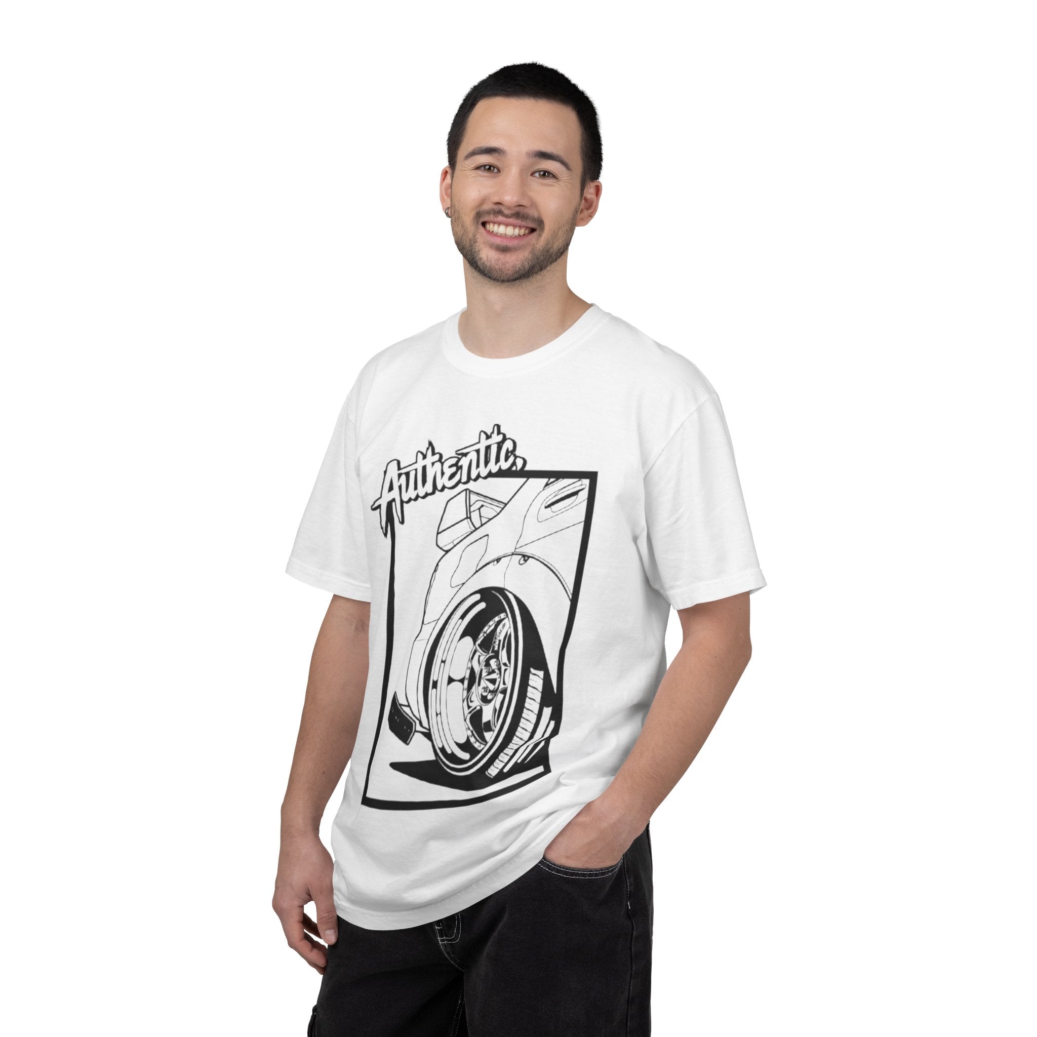 Car Enthusiast T-Shirt — 'Authentic' Wheel Graphic Tee