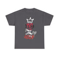 Graffiti Crown Tee — Street Art Graphic T-Shirt (Red & White Spray Paint Design)