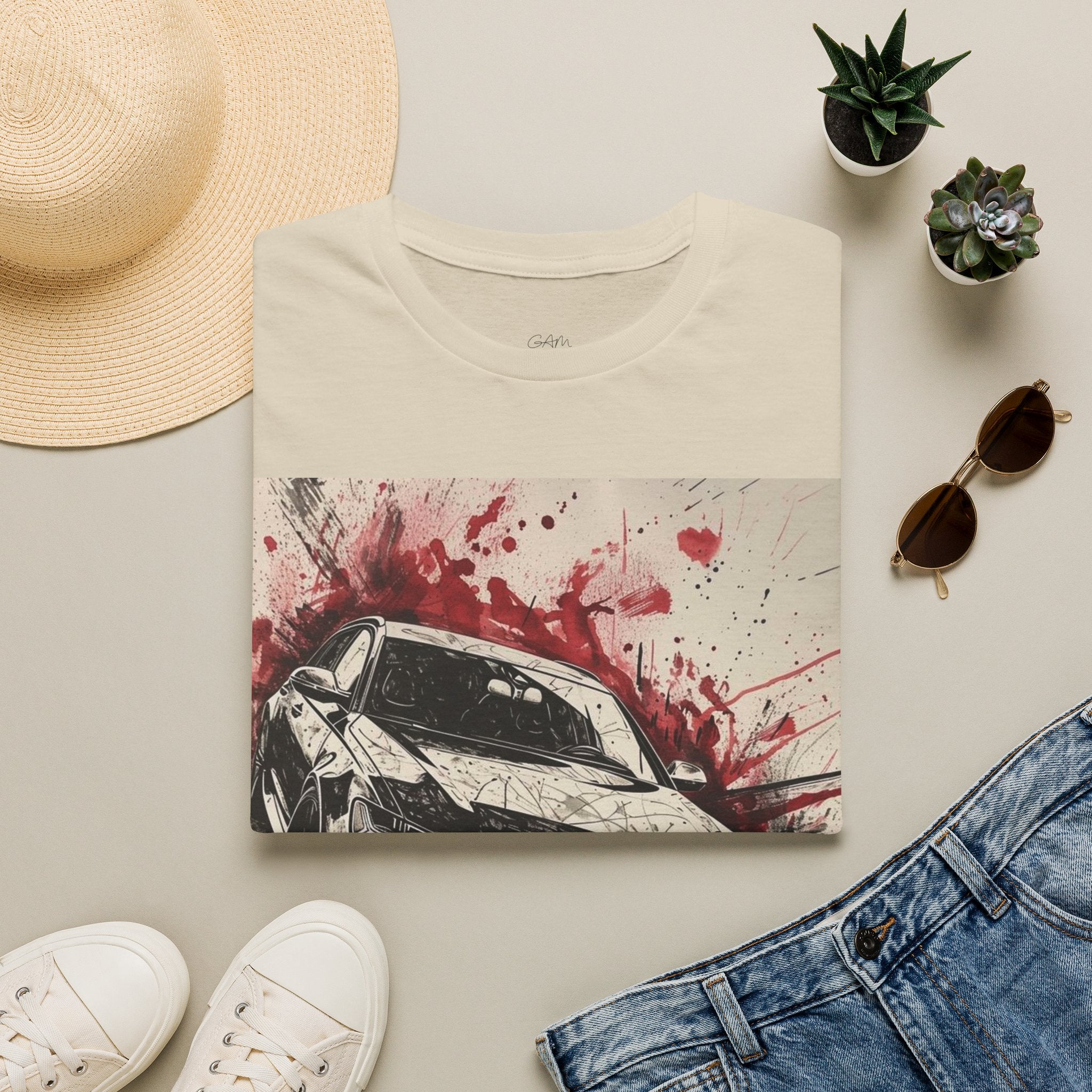 Sports Car Graphic T-Shirt — Red Splash Racing Tee