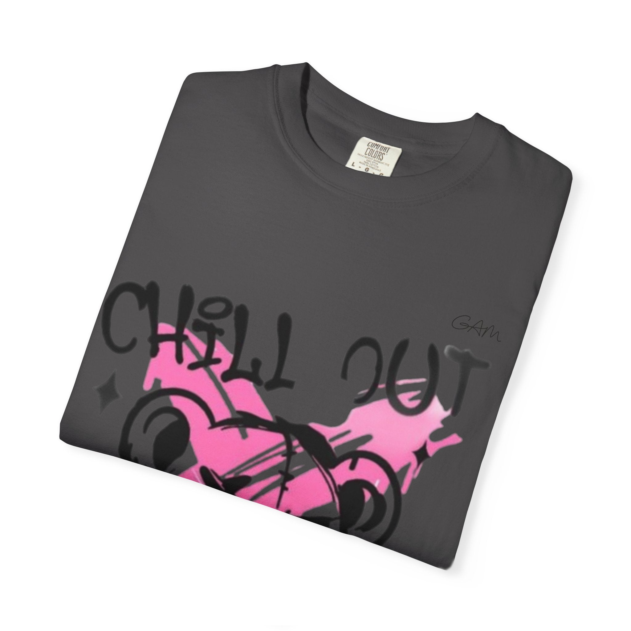 Chill Out Bear T-Shirt — Pink Graffiti Streetwear Tee